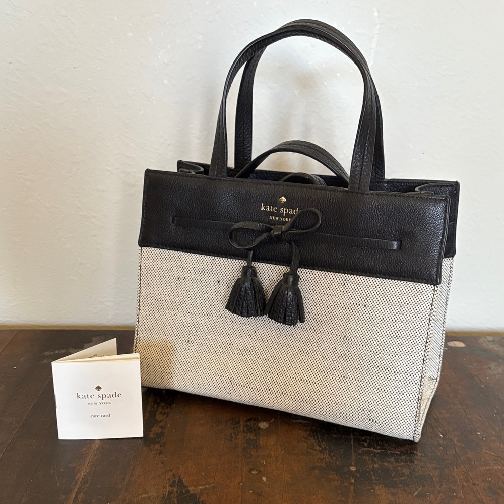 Kate Spade Black and Cream Satchel